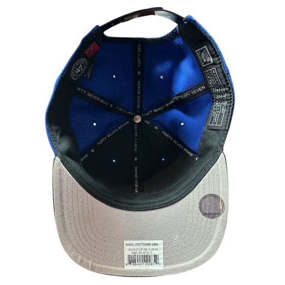 47 Chicago Bulls Sure Shot Two Tone Captain NBA Adjustable SnapBack Cap Hat Blue - Picture 4 of 7